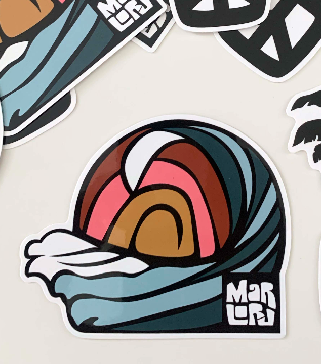 Rainbow Wave Sticker